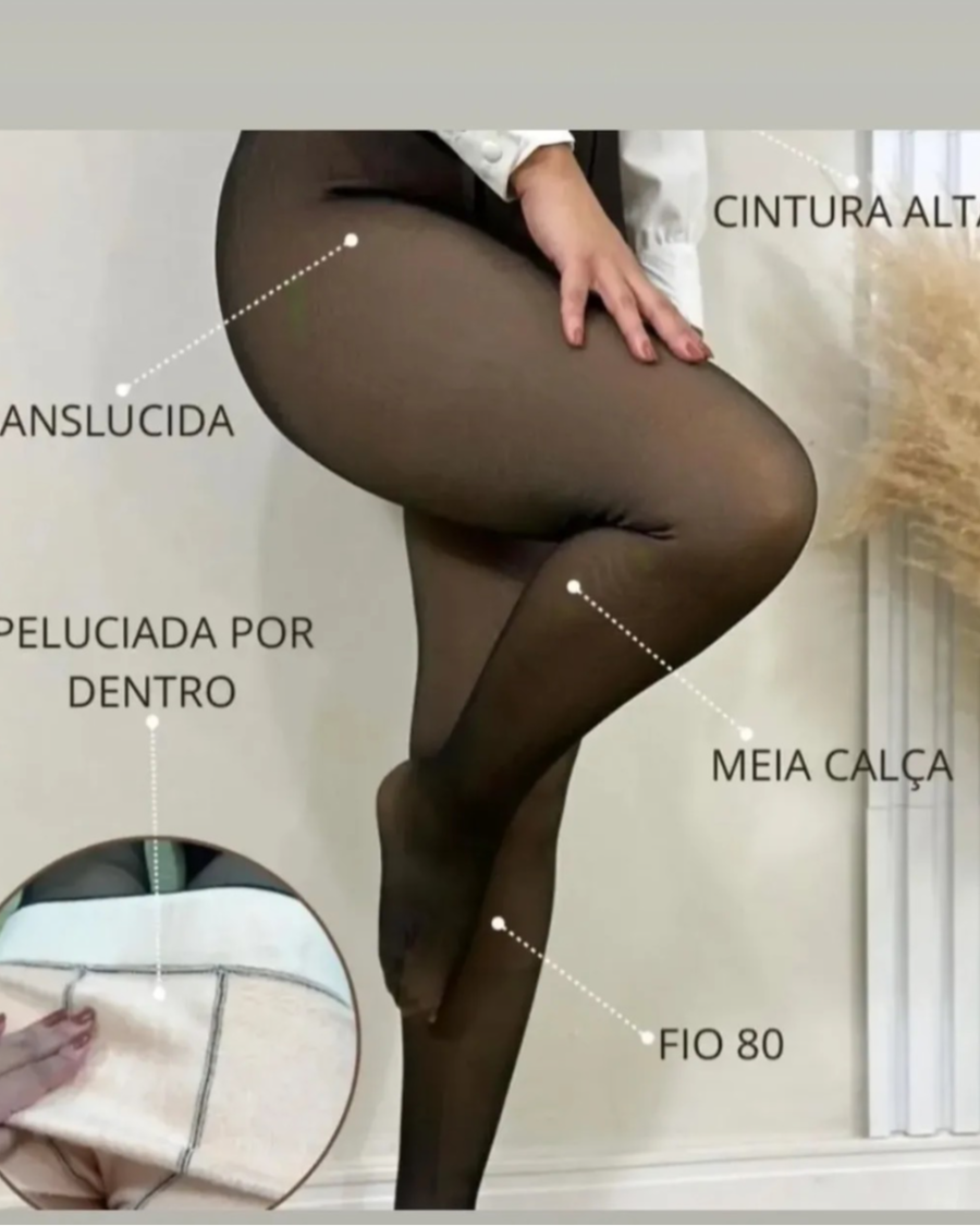 Meia Calça Translucida térmica
