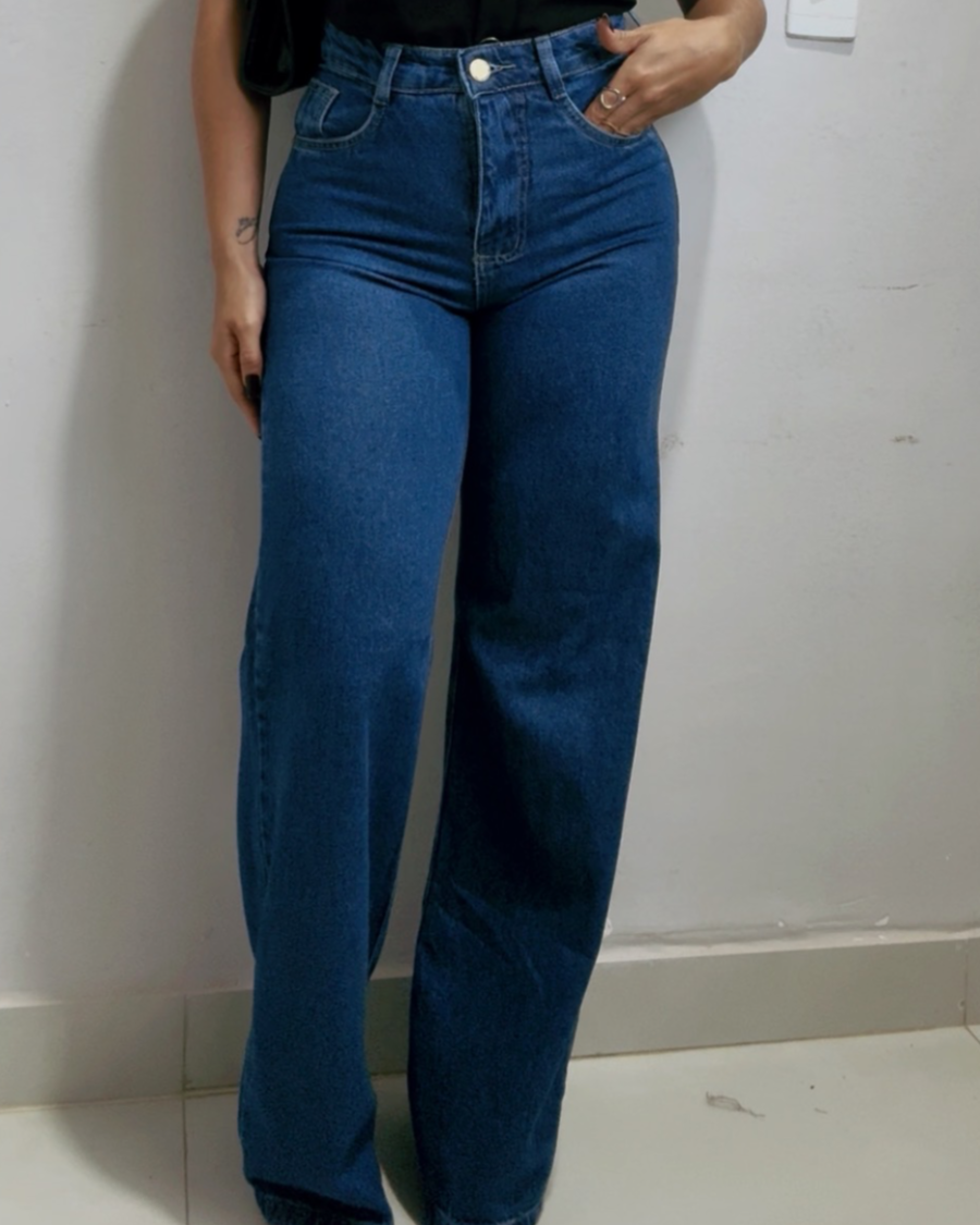 CALÇA JEANS WIDE LEG
